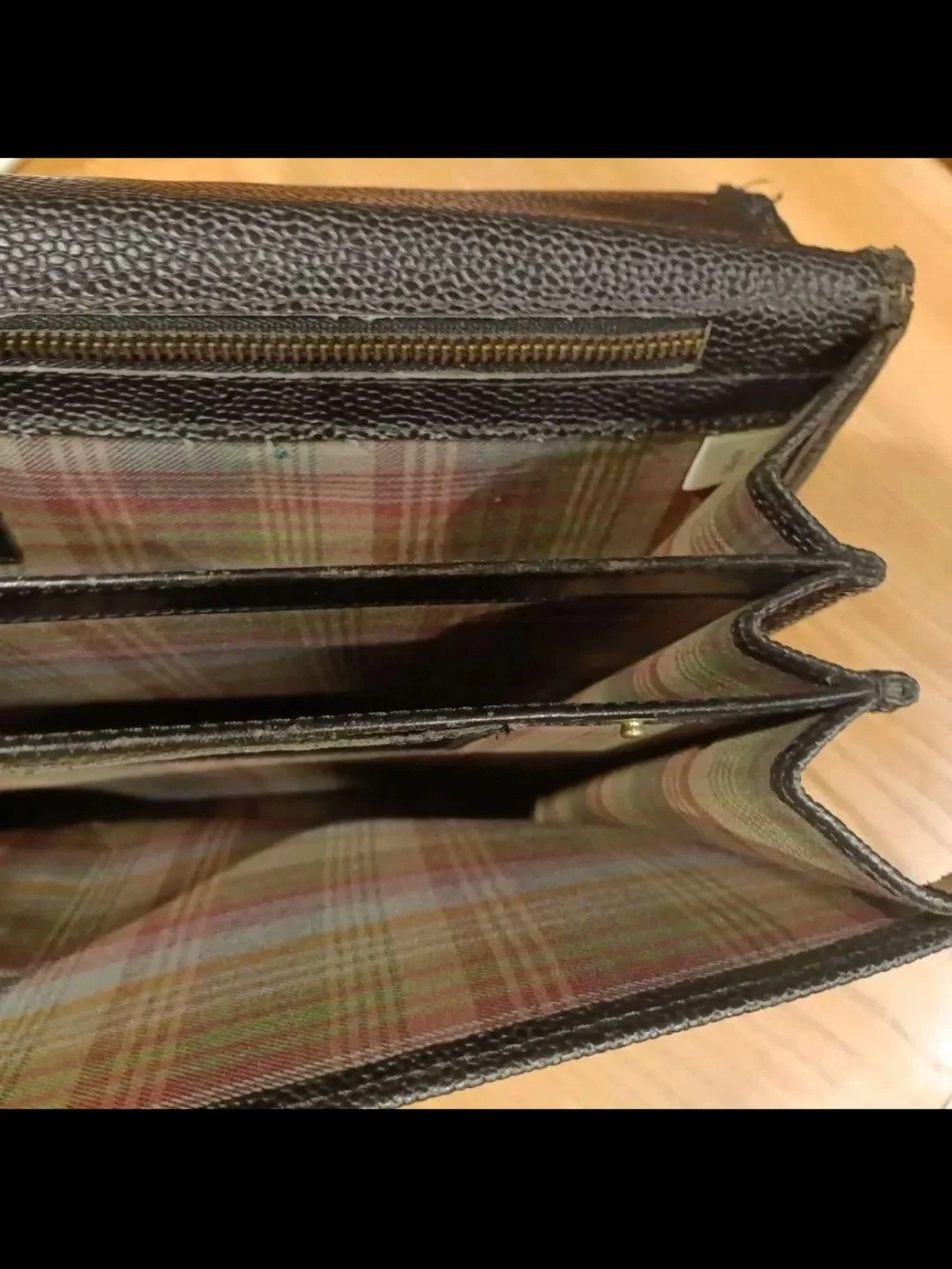 Mulberry Black Textured Leather Briefcase with Brass Lock